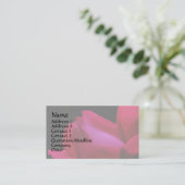 Red Rosenknospe Raindrops Floral Business Card Visitenkarte (Stehend Vorderseite)