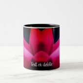Red Rosenknospe Raindrops Personalisiert Zweifarbige Tasse (Mittel)