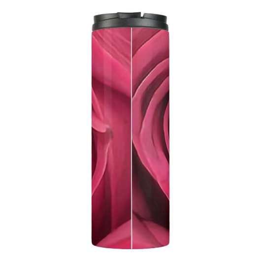 Red Rosenknospe Thermosbecher (Rückseite)