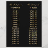 Red Roses 18 Candles and Roses Ceremony Program (Rückseite)