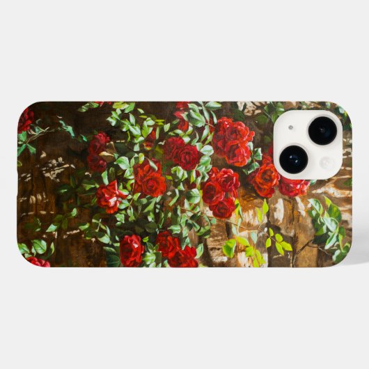 Red Roses Against a Stone Wall Case-Mate iPhone Hülle (Rückseite (Horizontal))