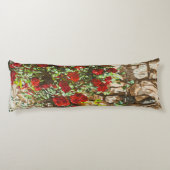 Red Roses Against a Stone Wall Seitenschläferkissen (Rückseite)