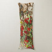 Red Roses Against a Stone Wall Seitenschläferkissen (Vorderseite Vertikal)