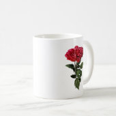 Red Roses and Leaves Kaffeetasse (VorderseiteRechts)