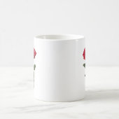 Red Roses and Leaves Kaffeetasse (Mittel)