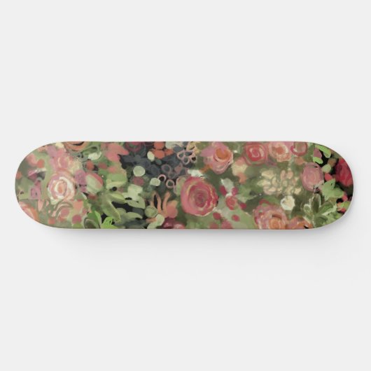 Red roses art skateboard (Horizontal)