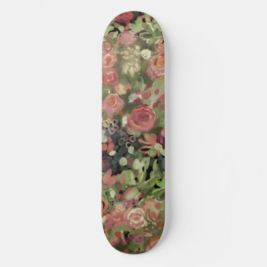 Red roses art skateboard (Vorderseite)
