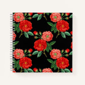 Red Roses, Black Background, Notizblock (Vorderseite)