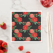 Red Roses, Black Background, Serviette (Beispiel)