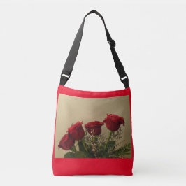 Red Roses Crossbody Handbag Tragetaschen Mit Langen Trägern