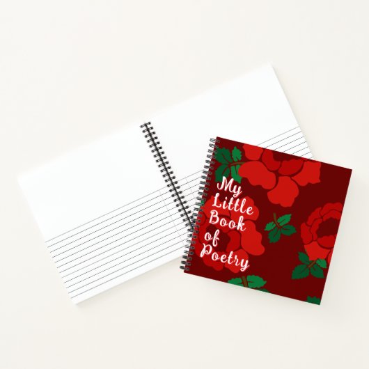 Red Roses Custom Title Spiral Bound Notizblock (Innenseite)
