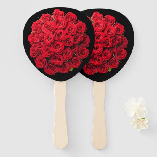 Red roses fächer (Vorne und Hinten)