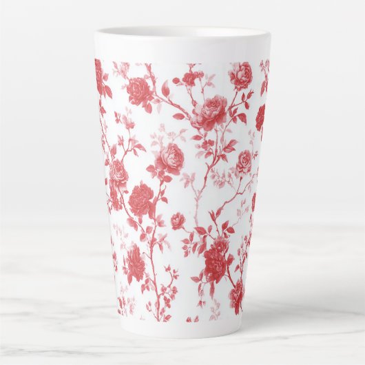 Red Roses Floral Milchtasse (Vorderseite)