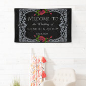 Red Roses Gothic Wedding Banner (Insitu)
