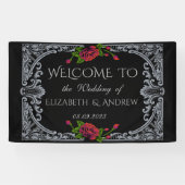 Red Roses Gothic Wedding Banner (Horizontal)