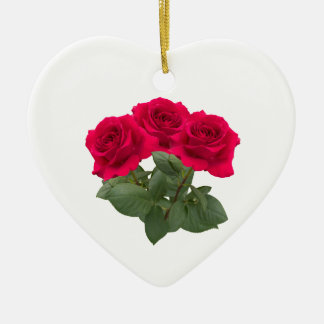 Red roses keramik ornament