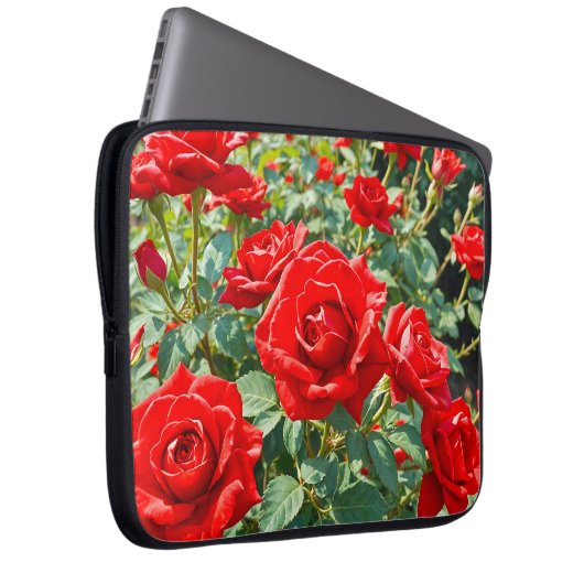 Red Roses Laptop Sleeve (Vorne Rechts)