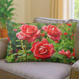 Red Roses Lumbar Pillow Lendenkissen