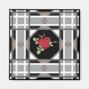 Red roses magnet