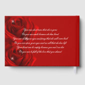 Red Roses Memorial Guest Book Gästebuch (Rückseite)