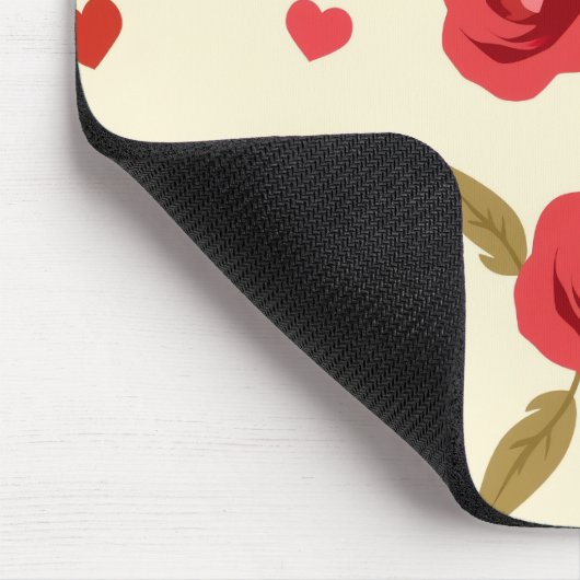Red Roses Mouse Pad Mousepad (Ecke)