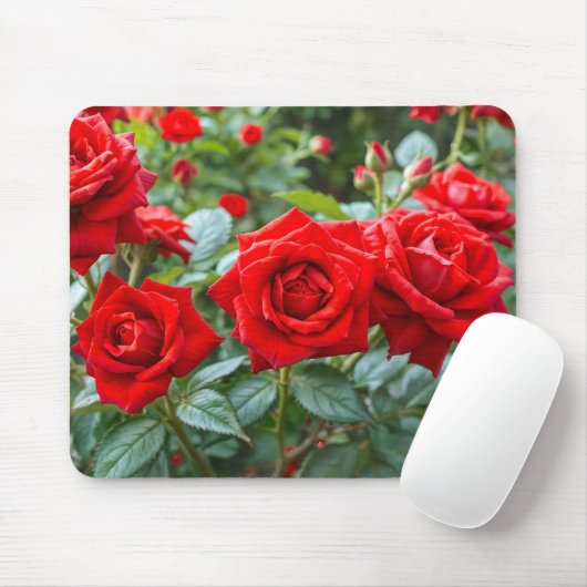Red Roses Mouse Pad Mousepad (Mit Mouse)