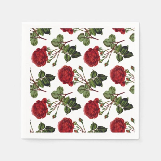 Red Roses Pattern Serviette (Vorderseite)