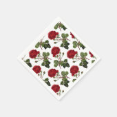 Red Roses Pattern Serviette (Ecke)