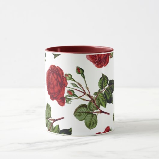 Red Roses Pattern Tasse (Zentrum)