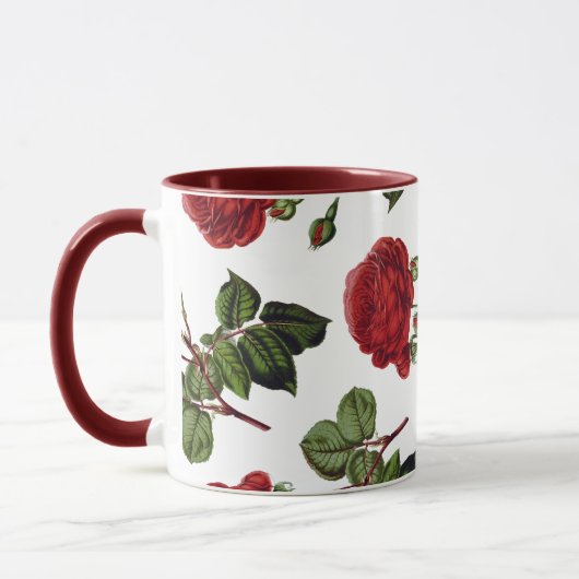 Red Roses Pattern Tasse (Links)