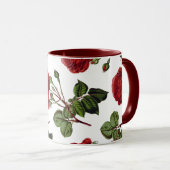 Red Roses Pattern Tasse (VorderseiteRechts)