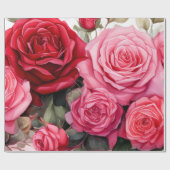Red roses, Red roses, Geschenkpapier (Flach)