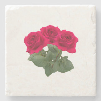 Red roses steinuntersetzer