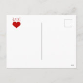 Red Roses, Valentine's Day, Feiertagspostkarte (Rückseite)