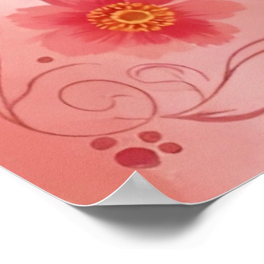 Red Roses, Valentine's Day, Poster (Ecke)