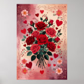 Red Roses, Valentine's Day, Poster (Vorne)