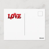 Red Roses, Valentine's Day, Postkarte (Rückseite)