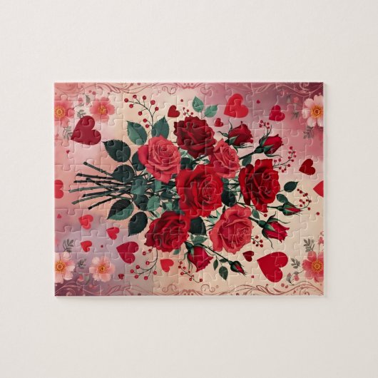 Red Roses, Valentine's Day, Puzzle (Horizontal)