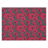 Red roses with gray leaves on black tischdecke (Vorderseite (Horizontal))
