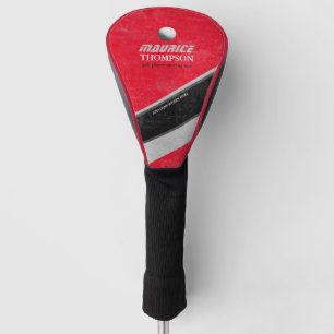 RED ROT Golf Head Cover mit Goldene Bezeichnung Headcover