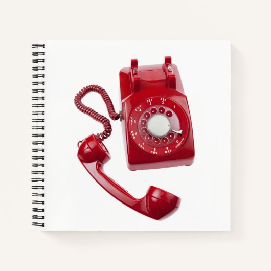 Red Rotary Phone Notizblock (Vorderseite)