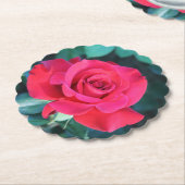 Red Rote Rose Paper Untersetzer (angewinkelt)