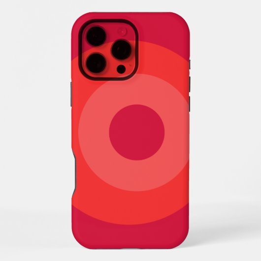 Red Round Apple iPhone 16 Pro Max Fall Hülle (Rückseite)