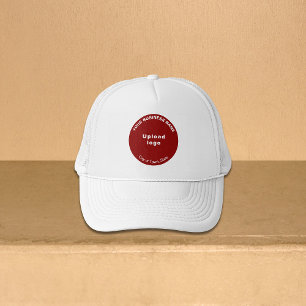 Red Round Business Brand on Trucker Hat Truckerkappe