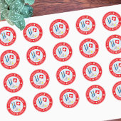 Red Round Stickers