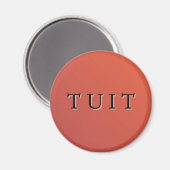 Red Round Tuit Magnet (Vorderseite/Rückseite)