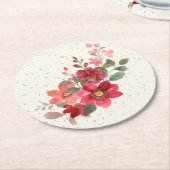 Red Round Untersetzer Set (Angewinkelt)