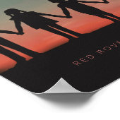 RED ROVER nostalgisches Kinderspiel bei Sonnenunte Poster (Ecke)