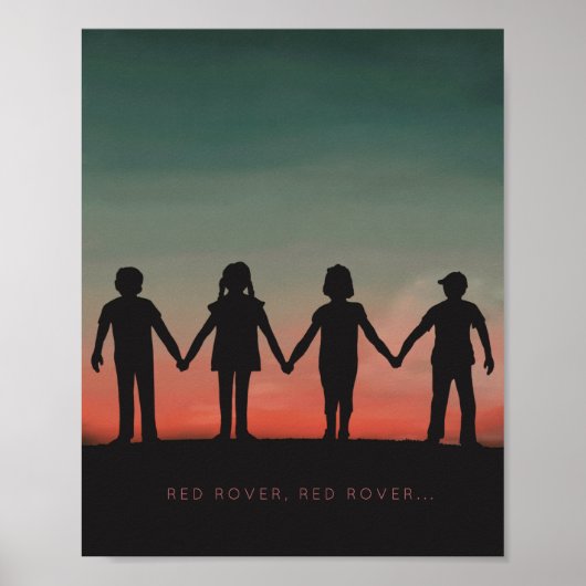 RED ROVER nostalgisches Kinderspiel bei Sonnenunte Poster (Vorne)