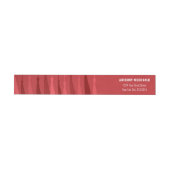Red Row Tassels Wraparound Address Label (Person)